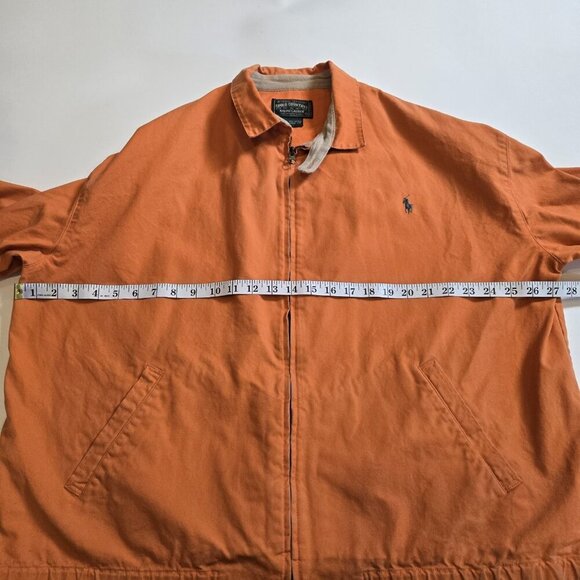 VTG Polo Country Ralph Lauren Mens Sz XL Jacket Windbreaker Orange W Green Logo - Picture 8 of 11